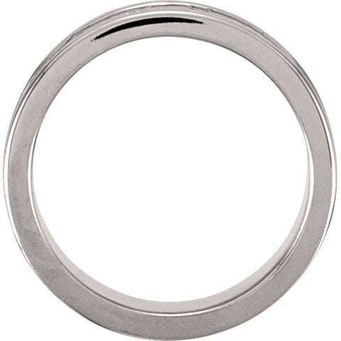 14k White Gold 7.5mm Band Size 7