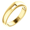 14k Yellow Gold Band for Square Shank Solitaire Mounting, Size 7