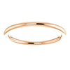 14k Rose Gold 1.5mm Comfort Fit Band, Size 7.5