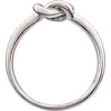 14k White Gold Knot Design Ring, Size 7