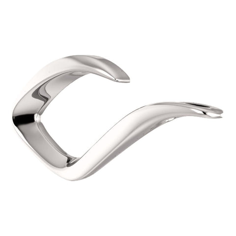 14k White Gold Freeform Pendant