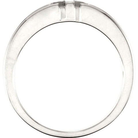 Sterling Silver Gents Religious Cross Duo Band, Size 11