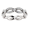 14k White Gold 3/8 CTW Diamond Eternity Band, Size 7