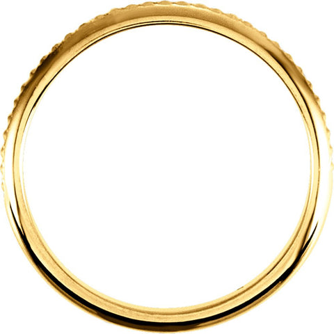 14k Yellow Gold 2mm Design Band Size 5