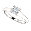 Platinum 1/2 CTW Diamond Princess Woven Engagement Ring, Size 7
