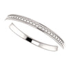 14k White Gold Stackable Bead Ring Size 6