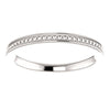 14k White Gold Stackable Bead Ring Size 6