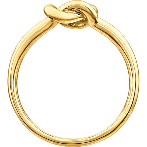 14k Yellow Gold Knot Design Ring, Size 7