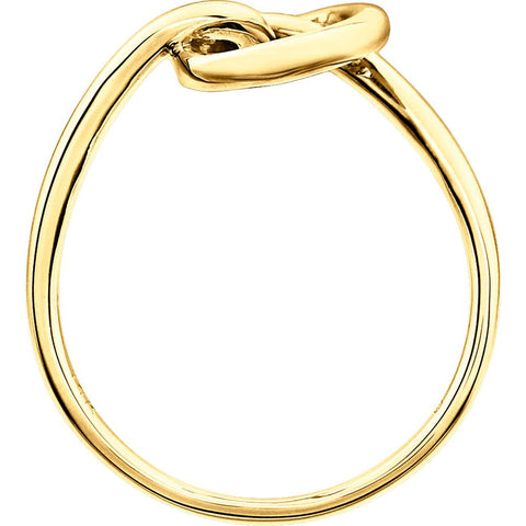 14k Yellow Gold Knot Design Ring, Size 7