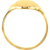 14k Yellow Gold Oval Signet Ring, Size 5.75
