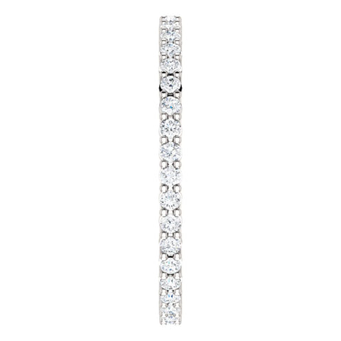 14k White Gold 3/8 CTW Diamond Eternity Band Size 5
