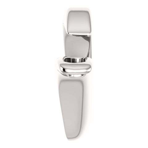 14k White Gold Freeform Pendant