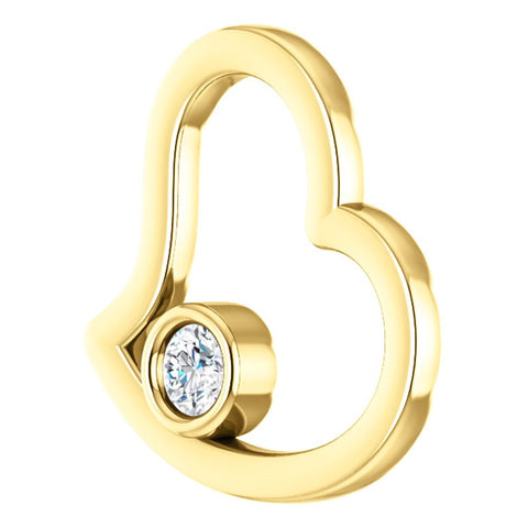 14k Yellow Gold 1/10 CTW Diamond Pendant