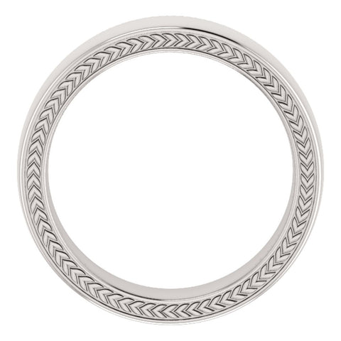 14k White Gold 6mm Band Size 7