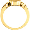 14k Yellow Gold Fancy Oval Signet Ring, Size 6