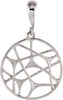 14K White Gold Web Pendant