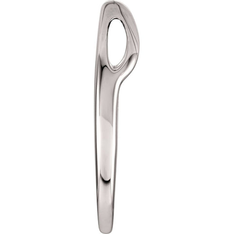 14k White Gold Freeform Pendant