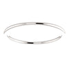 14k White Gold 1mm Comfort Fit Band, Size 8
