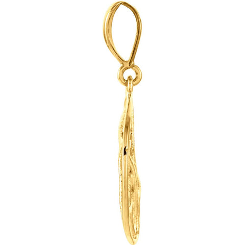 14k Yellow Gold Web Pendant