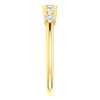 14k Yellow Gold 1/4 CTW Diamond Graduated Bezel Set Ring, Size 7