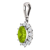 14k White Gold Peridot & 1/3 CTW Diamond Pendant