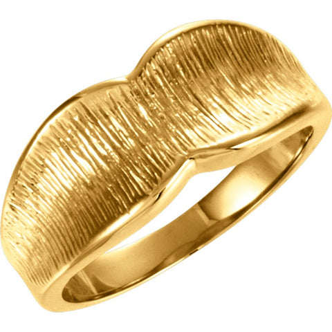 14k Yellow Gold Fancy Design Ring, Size 6