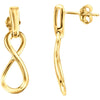14k Yellow Gold Infinity Dangle Earrings