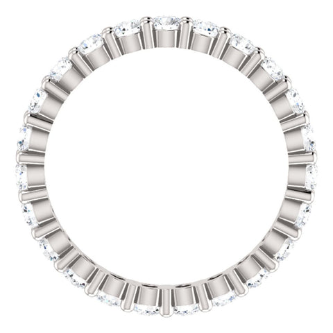 14k White Gold 1 1/6 CTW Diamond Eternity Band Size 5