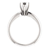 Platinum 6-Prong Marquise V-End Heavy Solitaire Engagement Ring , Size 6