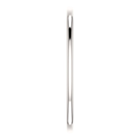 14k White Gold 1mm Comfort Fit Band, Size 5.5