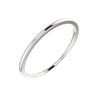 14k White Gold 1mm Comfort-Fit Band, Size 5