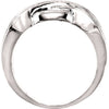 14k White Gold Woven Design Band, Size 6
