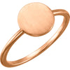 Round Engravable Ring in 14K Rose Gold (Size 6)