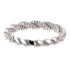 14k White Gold Twisted Rope Band Size 5.5