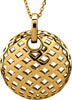 14K Yellow Gold Pierced-Styled 18-Inch Necklace