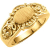 Gold Fashion Signet Ring in 14K Yellow Gold (Size 6)