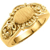 Gold Fashion Signet Ring in 14K Yellow Gold (Size 6)