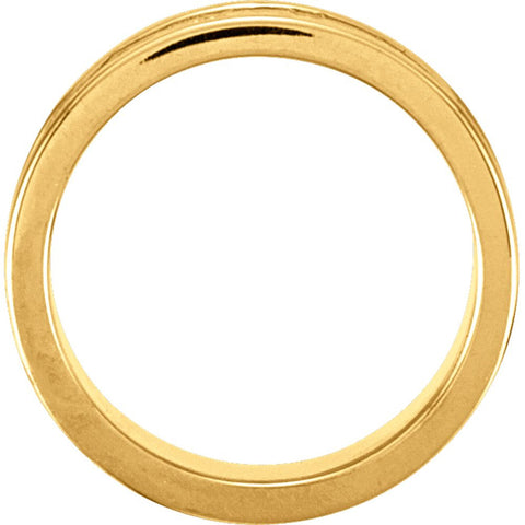 14k Yellow Gold 7.5mm Band Size 8