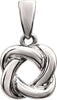 14k White Gold Knot Design Pendant