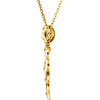 14k Yellow Gold Decorative Dangle 18" Necklace