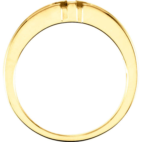 10k Yellow Gold Ladies Religious Cross Duo Band, Size 6