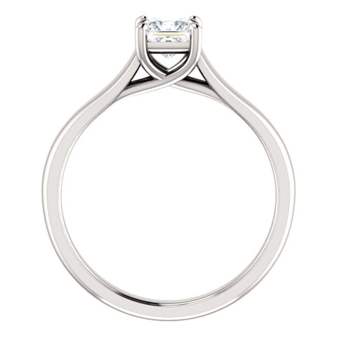 Platinum 1/2 CTW Diamond Princess Woven Engagement Ring, Size 7