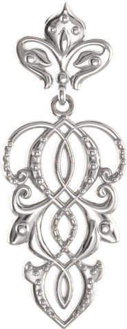 Sterling Silver Decorative Dangle Pendant