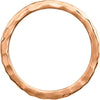 14k Rose Gold 2mm Hammered Stackable Ring Size 6