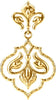 14K Yellow Gold Decorative Dangle Pendant