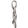 14k White Gold Teardrop Knot Pendant