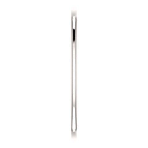 14k White Gold 1mm Comfort Fit Band, Size 4