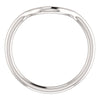 Platinum Band for 8x6mm Oval Ring, Size 7
