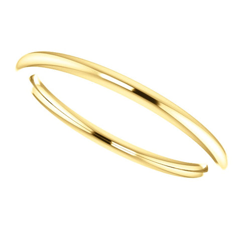 14k Yellow Gold 1.5mm Comfort Fit Band, Size 6