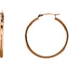 30mm Hoop Earrings in 14K Rose Gold